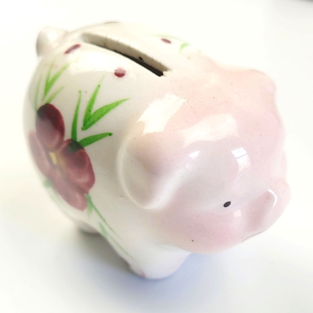 Vintage Ceramic Mini Piggy Bank 1950's  Made in Japan